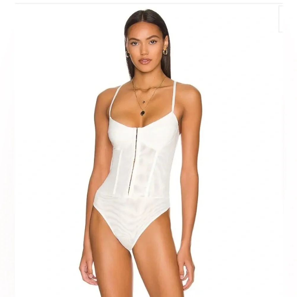 NWT Free People Ivory‎ Bodysuit Top Chic Casual Minimalist